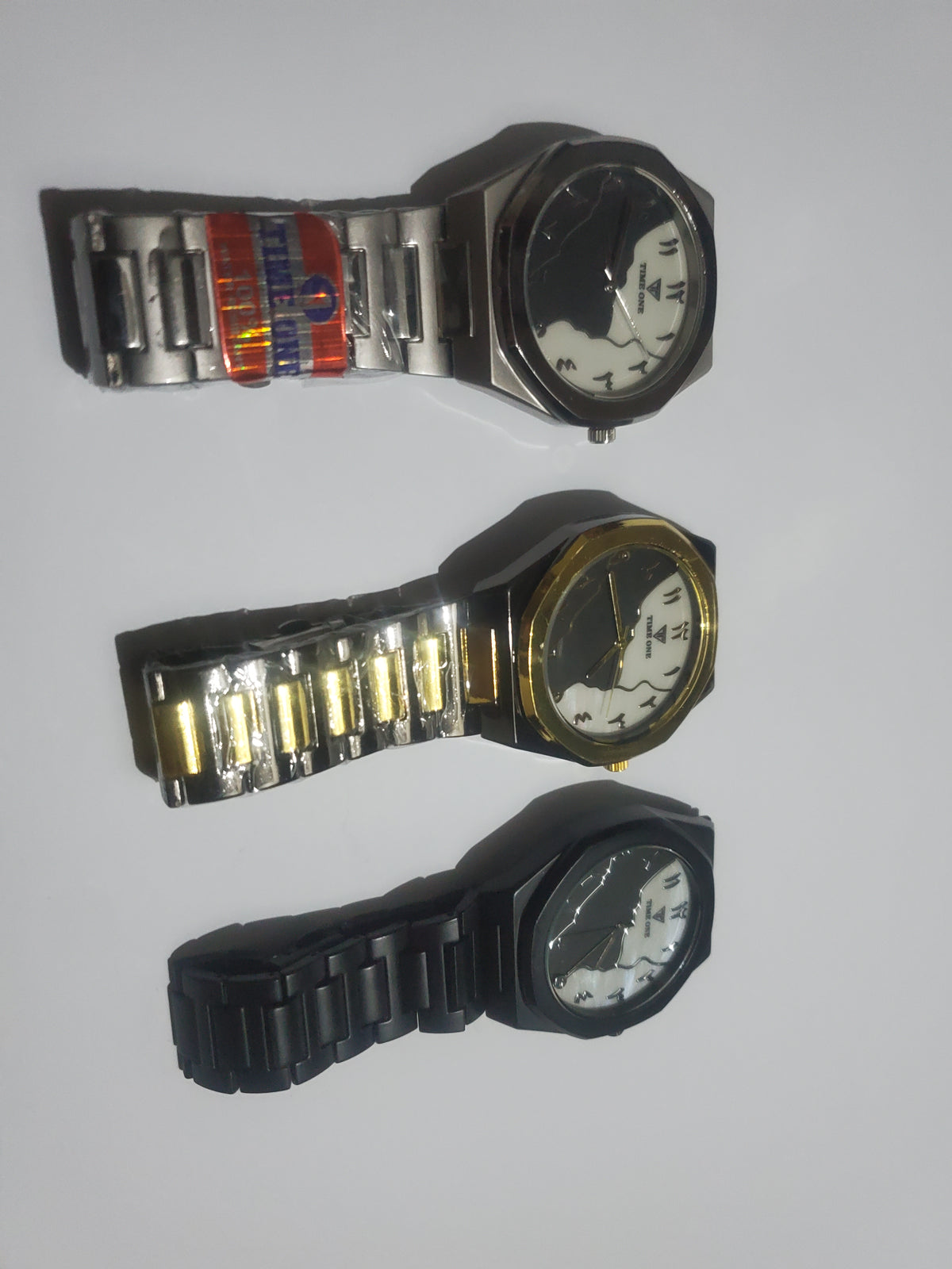 Time One Luxury Arabic Dial Stainless Steel Wrist Watch