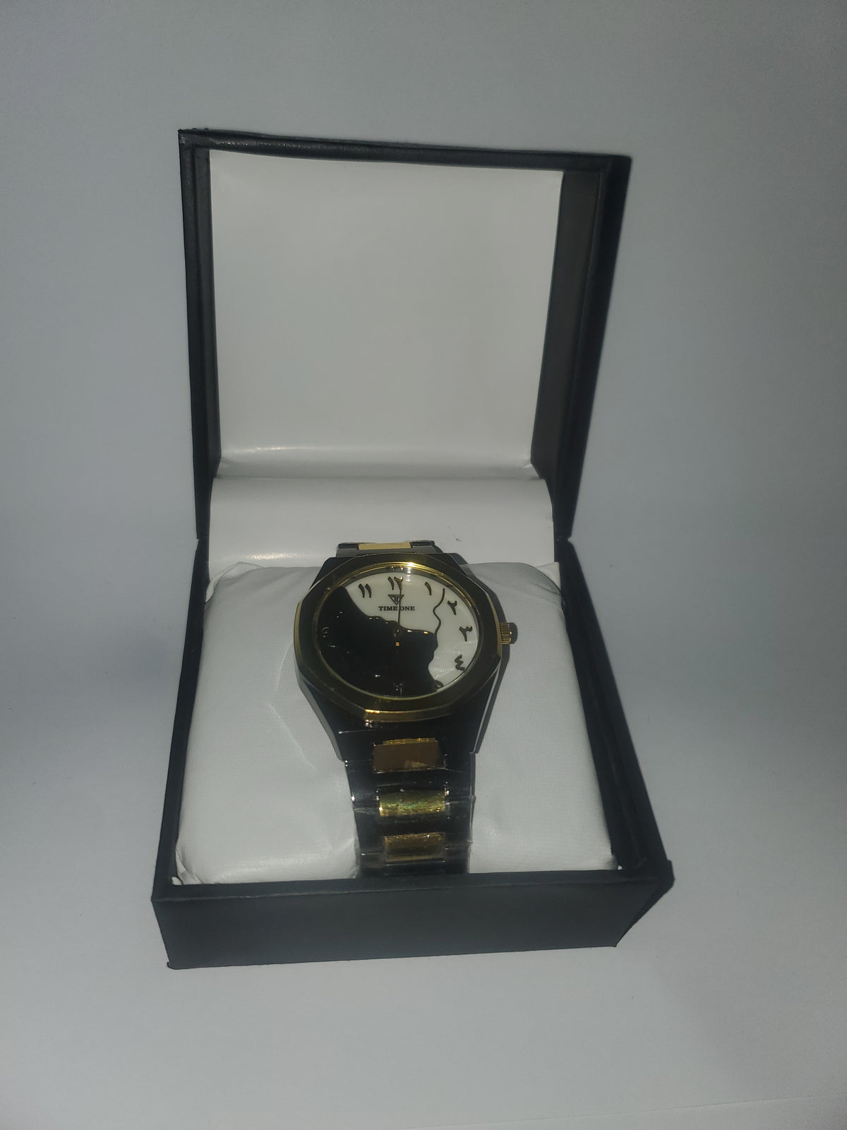 Time One Luxury Arabic Dial Stainless Steel Wrist Watch