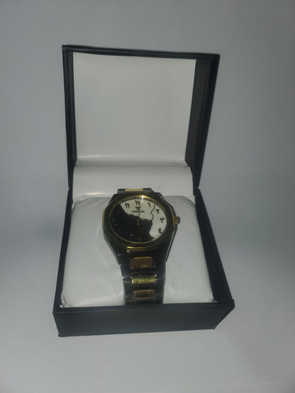 Time One Luxury Arabic Dial Stainless Steel Wrist Watch