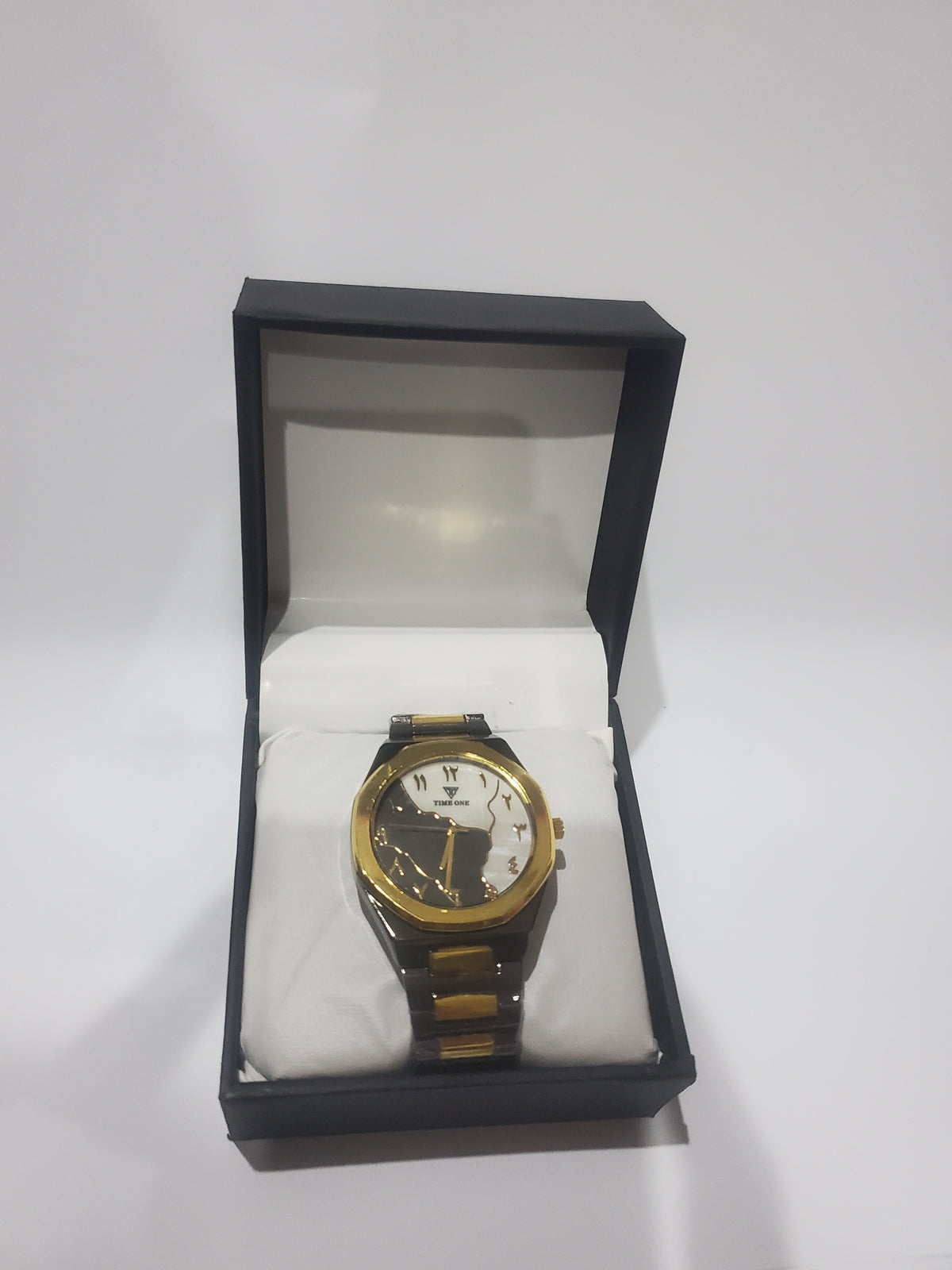 Time One Luxury Arabic Dial Stainless Steel Wrist Watch