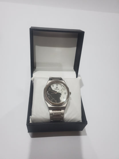 Time One Luxury Arabic Dial Stainless Steel Wrist Watch