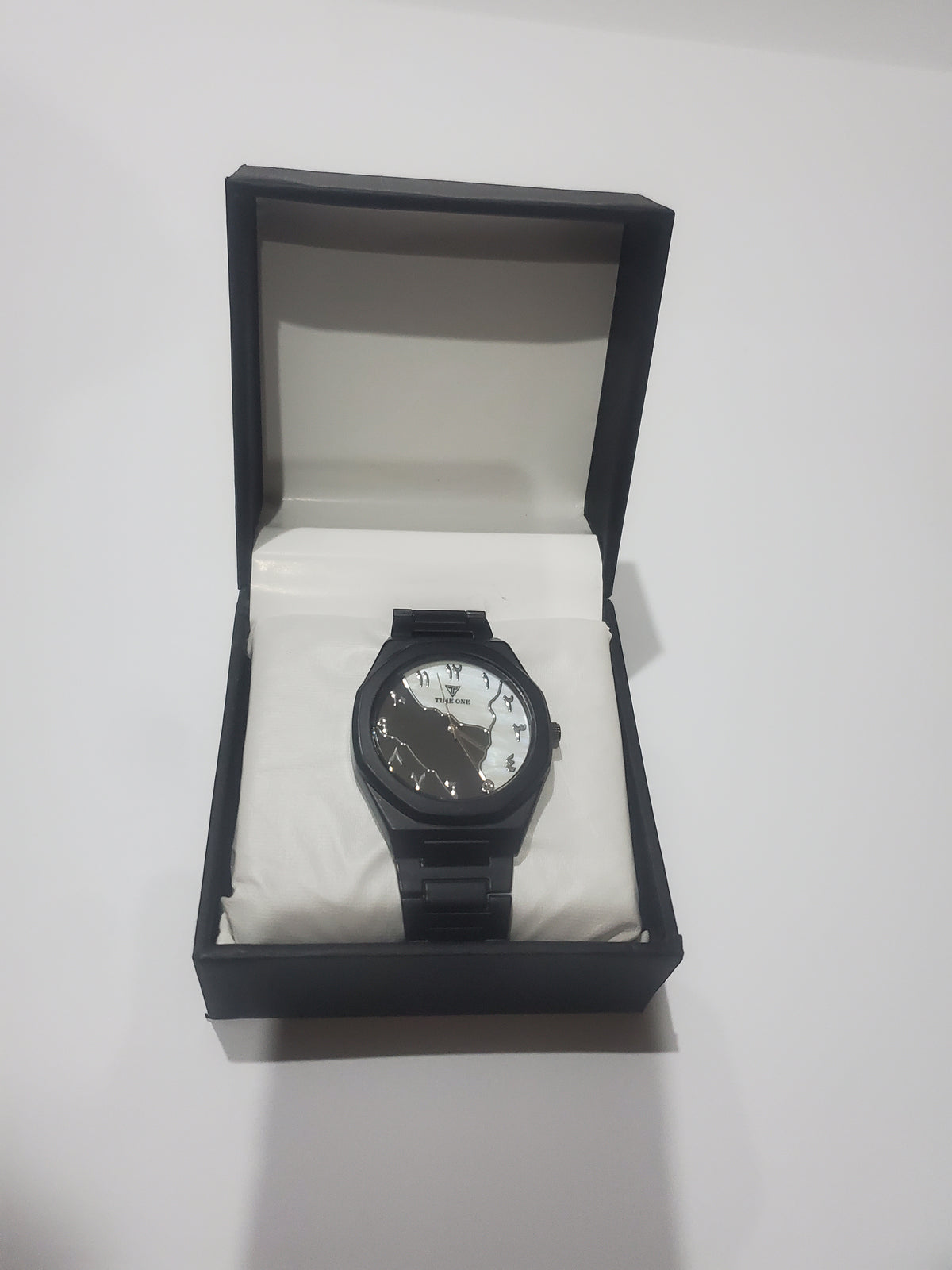 Time One Luxury Arabic Dial Stainless Steel Wrist Watch