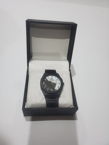 Time One Luxury Arabic Dial Stainless Steel Wrist Watch