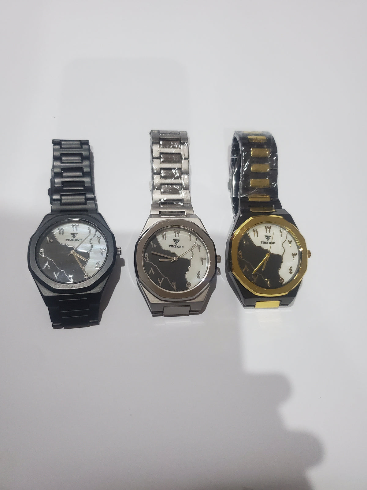 Time One Luxury Arabic Dial Stainless Steel Wrist Watch