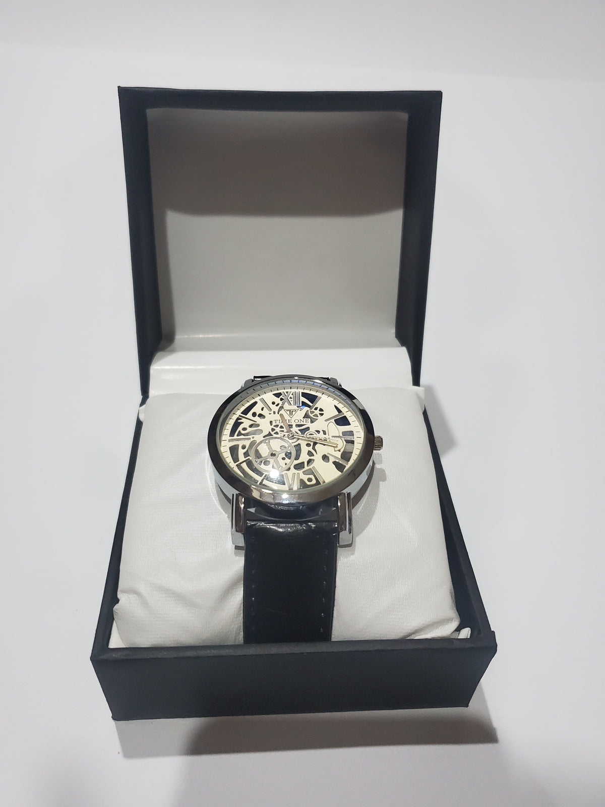 TIME ONE Luxury Skeleton Dial Men's Analog Wrist Watch