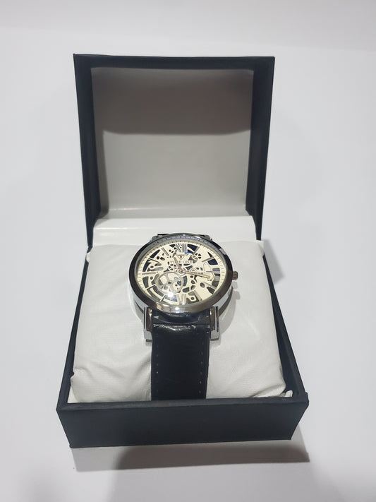 TIME ONE Luxury Skeleton Dial Men's Analog Wrist Watch