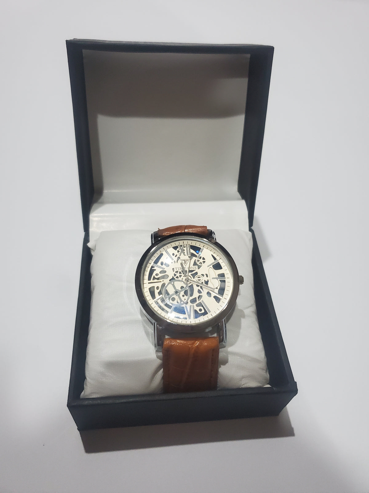 TIME ONE Luxury Skeleton Dial Men's Analog Wrist Watch