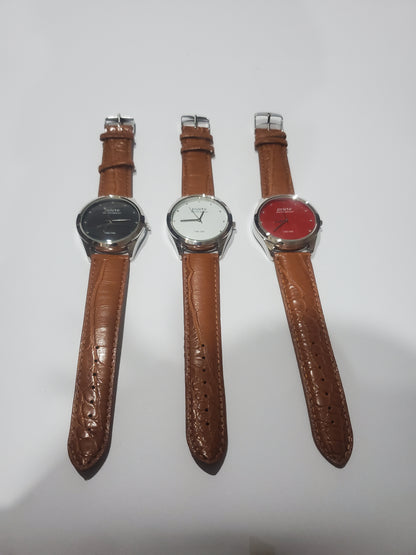 Time One "Positif" Water Resist Luxury Leather Strap Men's Watch