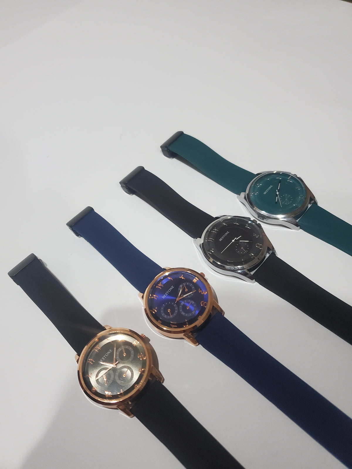 BESTONE Premium Casual Silicone Strap Quartz Watch
