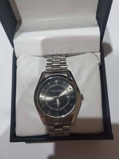 BESTONE Luxury Stainless Steel Men's Quartz Wrist Watch