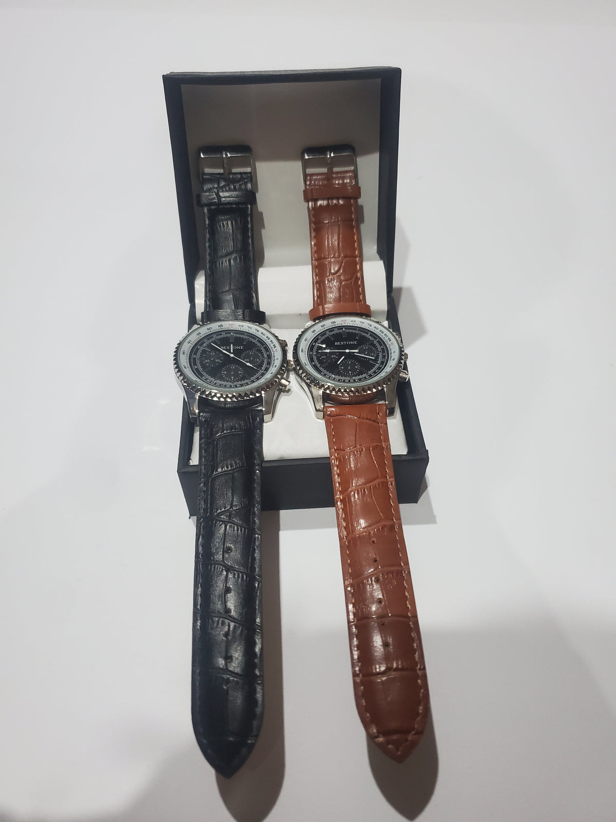 Bestdon Men's Classic Leather Strap Analog Watch with Gift Box
