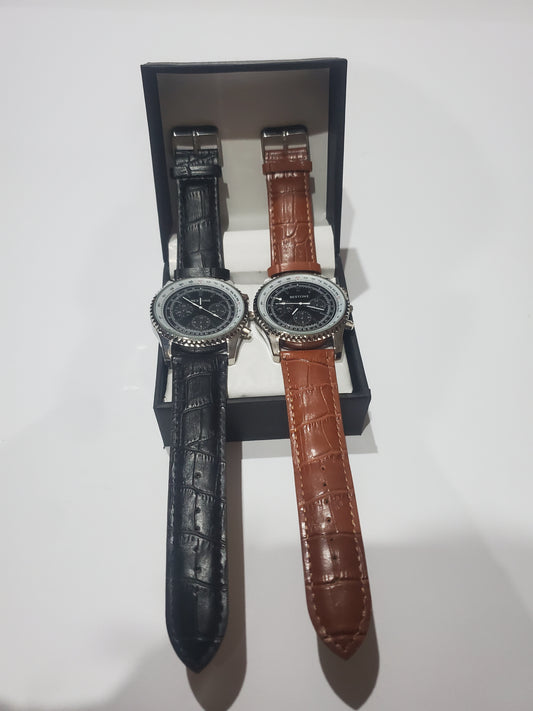 Bestdon Men's Classic Leather Strap Analog Watch with Gift Box