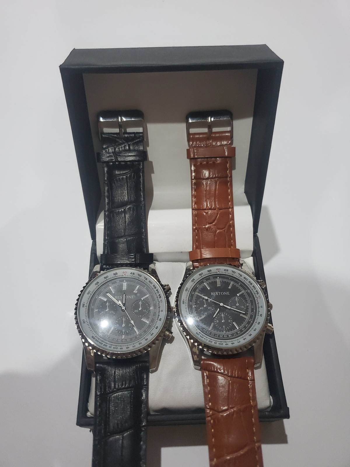 Bestdon Men's Classic Leather Strap Analog Watch with Gift Box