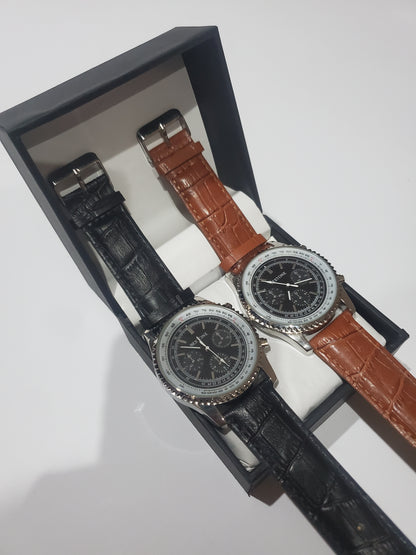 Bestdon Men's Classic Leather Strap Analog Watch with Gift Box