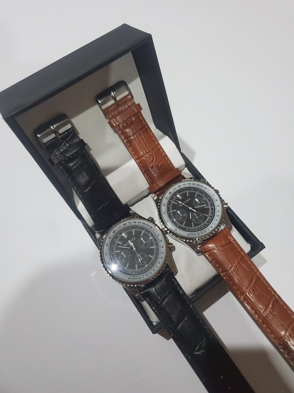 Bestdon Men's Classic Leather Strap Analog Watch with Gift Box
