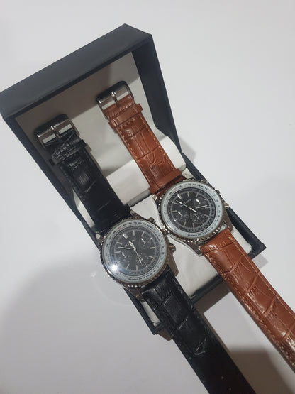 Bestdon Men's Classic Leather Strap Analog Watch with Gift Box