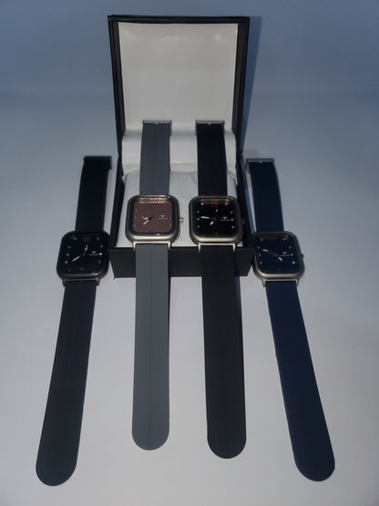 TIME ONE Square Dial Silicone Strap Casual Quartz Watch